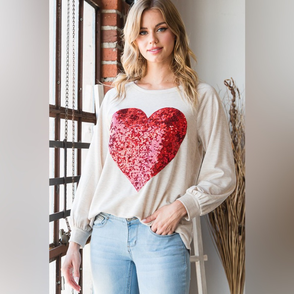 Sequin Heart Top - image 2